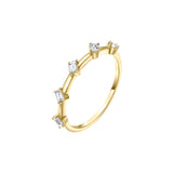 14k Gold and Diamond Baguette Ring