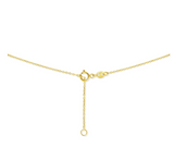 14k Gold Tiny Puffed Heart Teen Chain Necklace