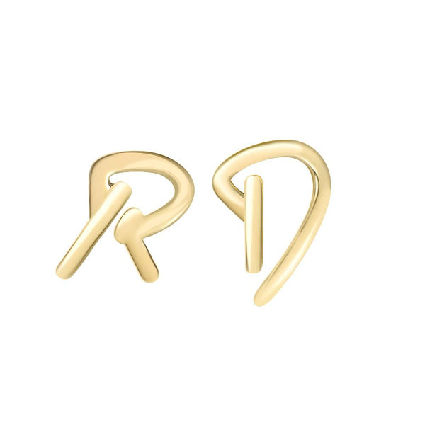 Custom Signature Initial Earring Without Diamonds