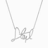 Single Name Custom Signature Necklace Without Diamonds