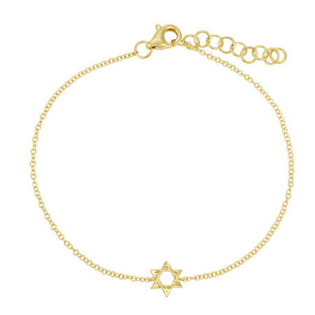 Petite Gold Star of David Bracelet