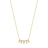 14k Gold and Diamond Baguette Necklace