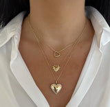 Gold Heart Charm Connector