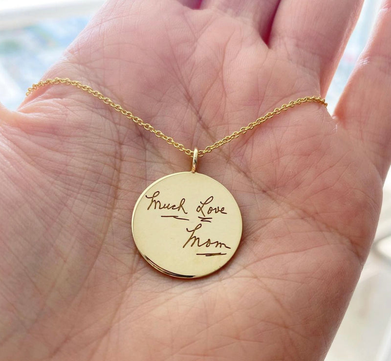 Buy Initial Engraved Disc Letter Necklace, 14k Gold Filled Disc Necklace,  Dainty Initial Disc Necklace, Bridesmaid Gift Online in India - Etsy
