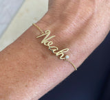 Single Name Custom Signature Bracelet Without Diamonds