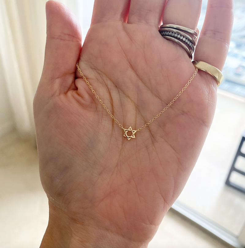 Tiny star 2025 of david necklace