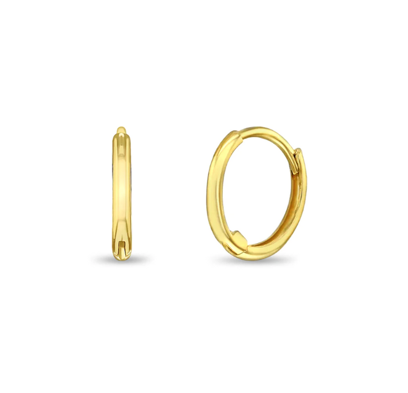 14k Gold Girls Hoop Earrings