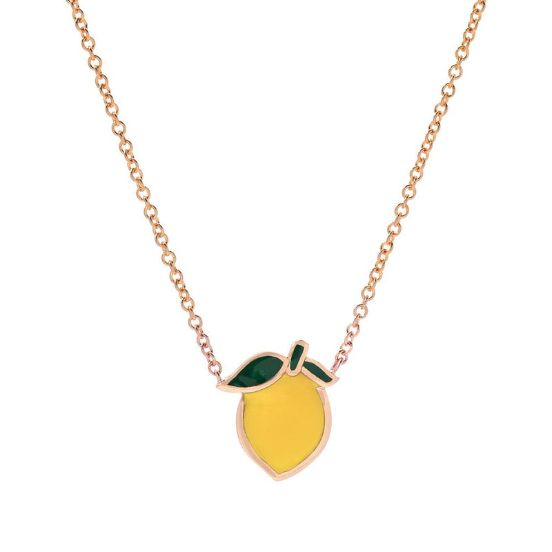 SINCERELY x Make Lemonade Anyway Enamel Lemon Necklace